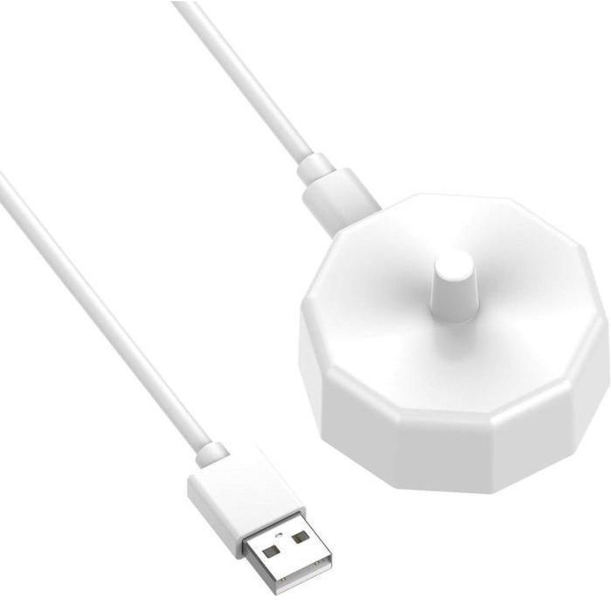 Draagbaar oplaadstation voor de elektrische tandenborstel geschikt voor Oral-B - 1 meter netsnoer - wit