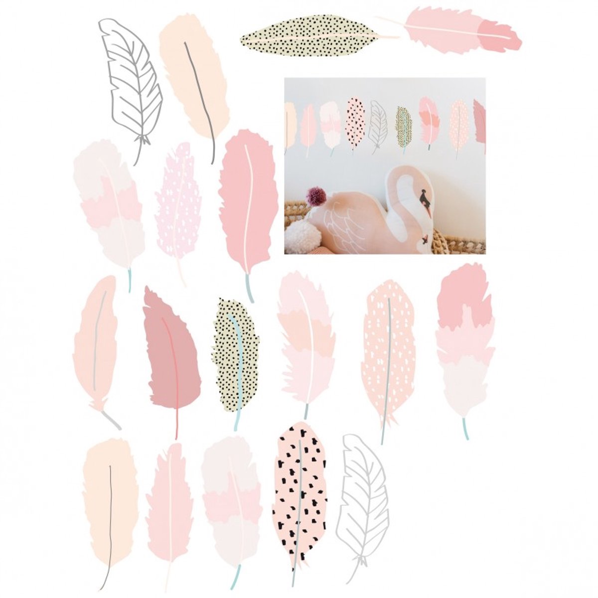 MIMI'Lou Muursticker Veren Kinderkamer