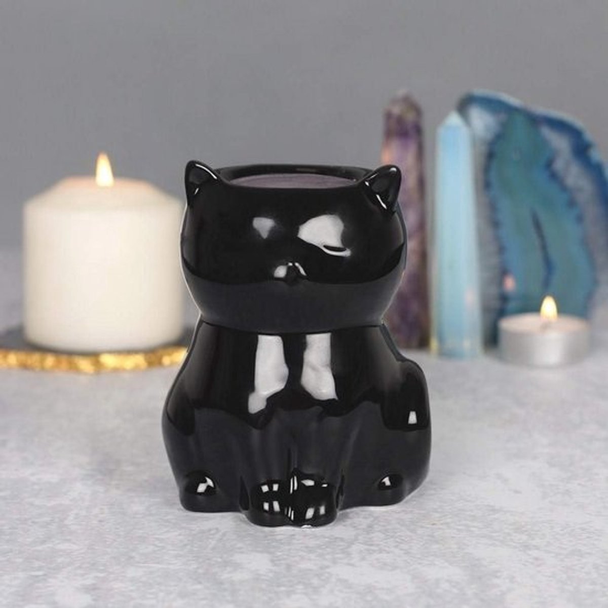 Keramische waxbrander met katontwerp - Aromatherapie-diffuser voor woondecoratie