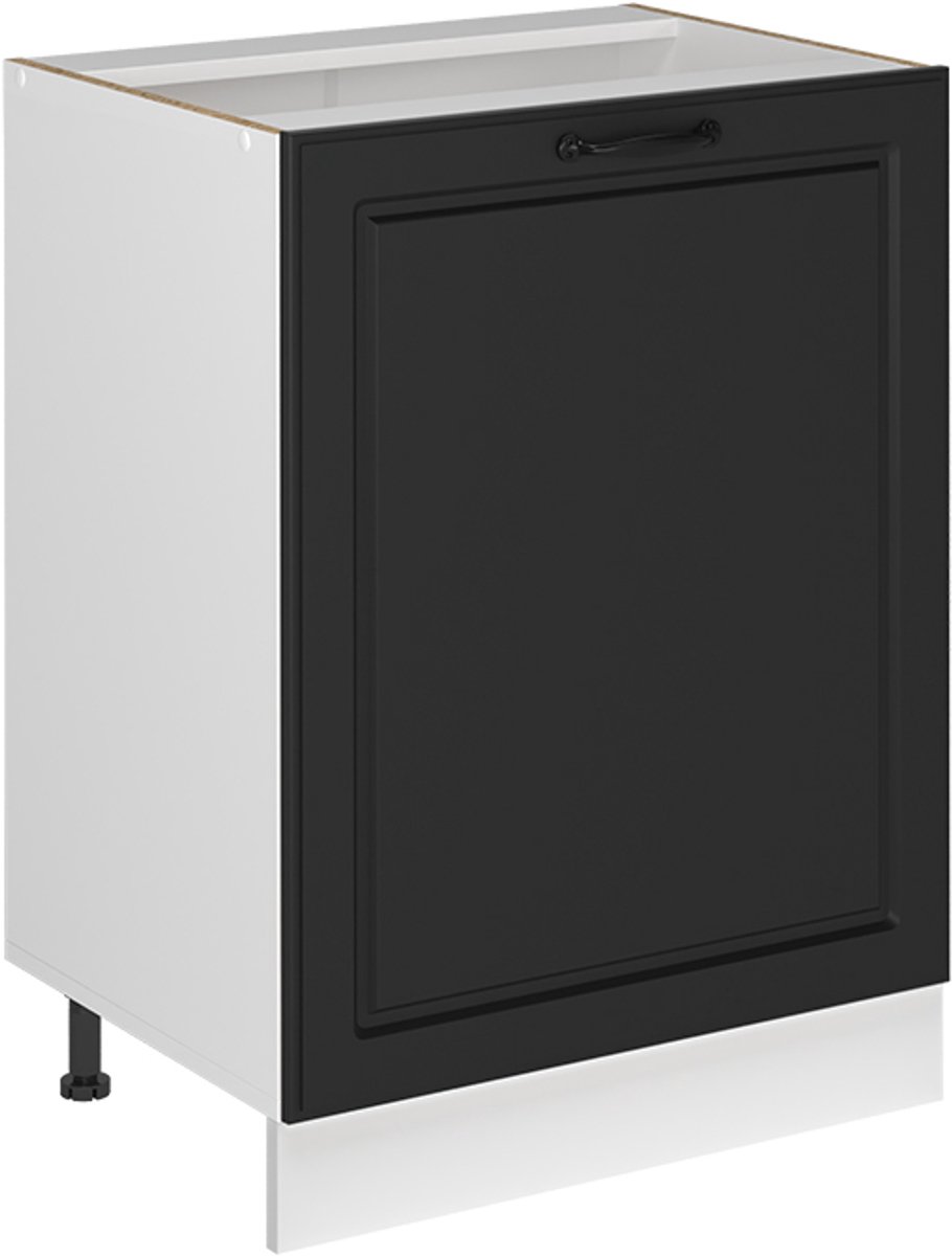 Vicco Keukenonderkast R-Line, Antraciet landelijk/Wit, 60 cm met 1 deur zonder werkblad