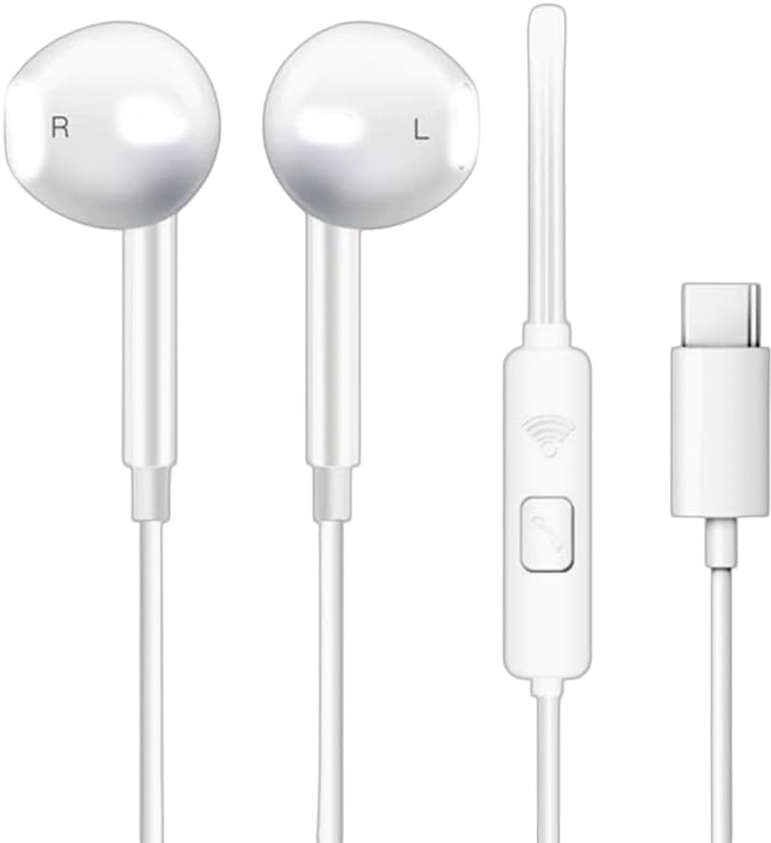 bedrade in-ear hoofdtelefoon met microfoon - 4 stuks - ergonomisch design - helder geluid - ShopVlot