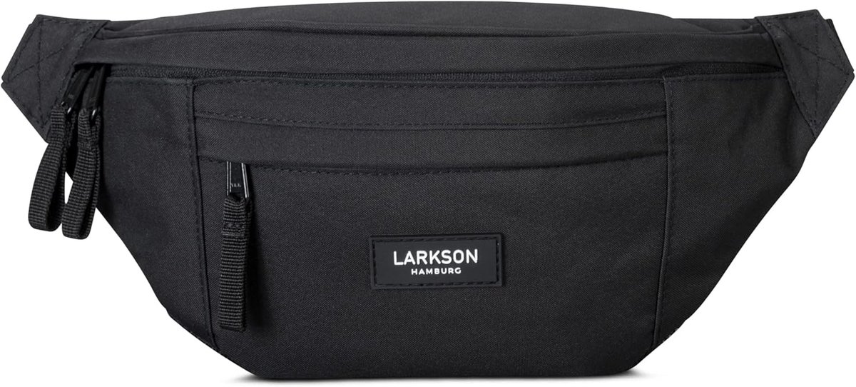 SnelShoppen - Waist Bag Zwart voor Mannen en Vrouwen - Waterdichte Heuptas voor Sport, Outdoor en Stadsgebruik - Stijlvolle Crossbody Tas van Gerecycl