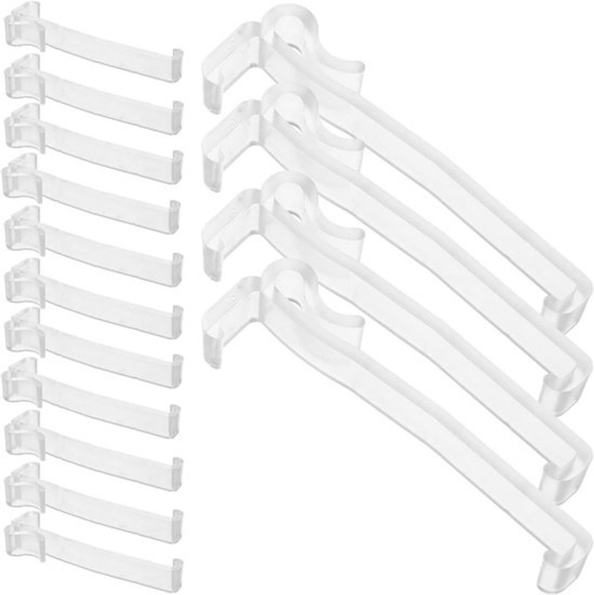 Gordijnclips - Clips voor raambekleding - Vensters afwerken - Onzichtbaar ontwerp - 30 stuks - Transparant
