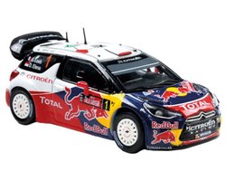 Modelauto Citroen DS3 WRC Rally d'Italia Sardegna 2011 #1 Loeb/Elena - Schaal 1:64