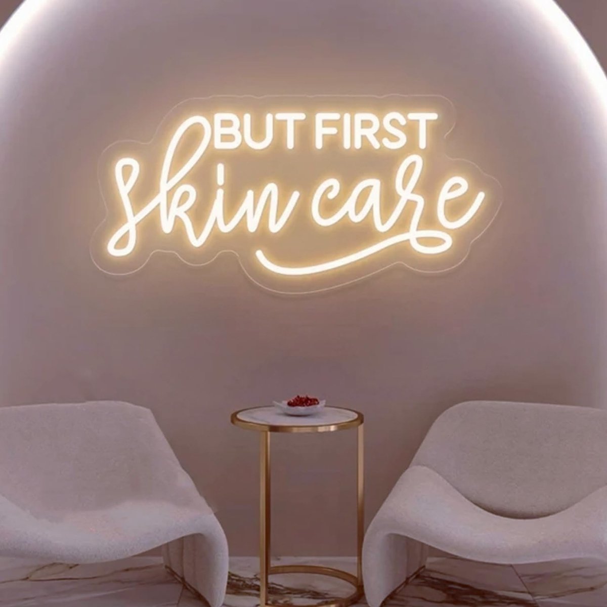 But First Skin Care Led Neon Lights Sign for Home Spa Beauty Cosmetic Salon Wall Decor, Spa Day Gifts for Women, Spa - ShopVlot