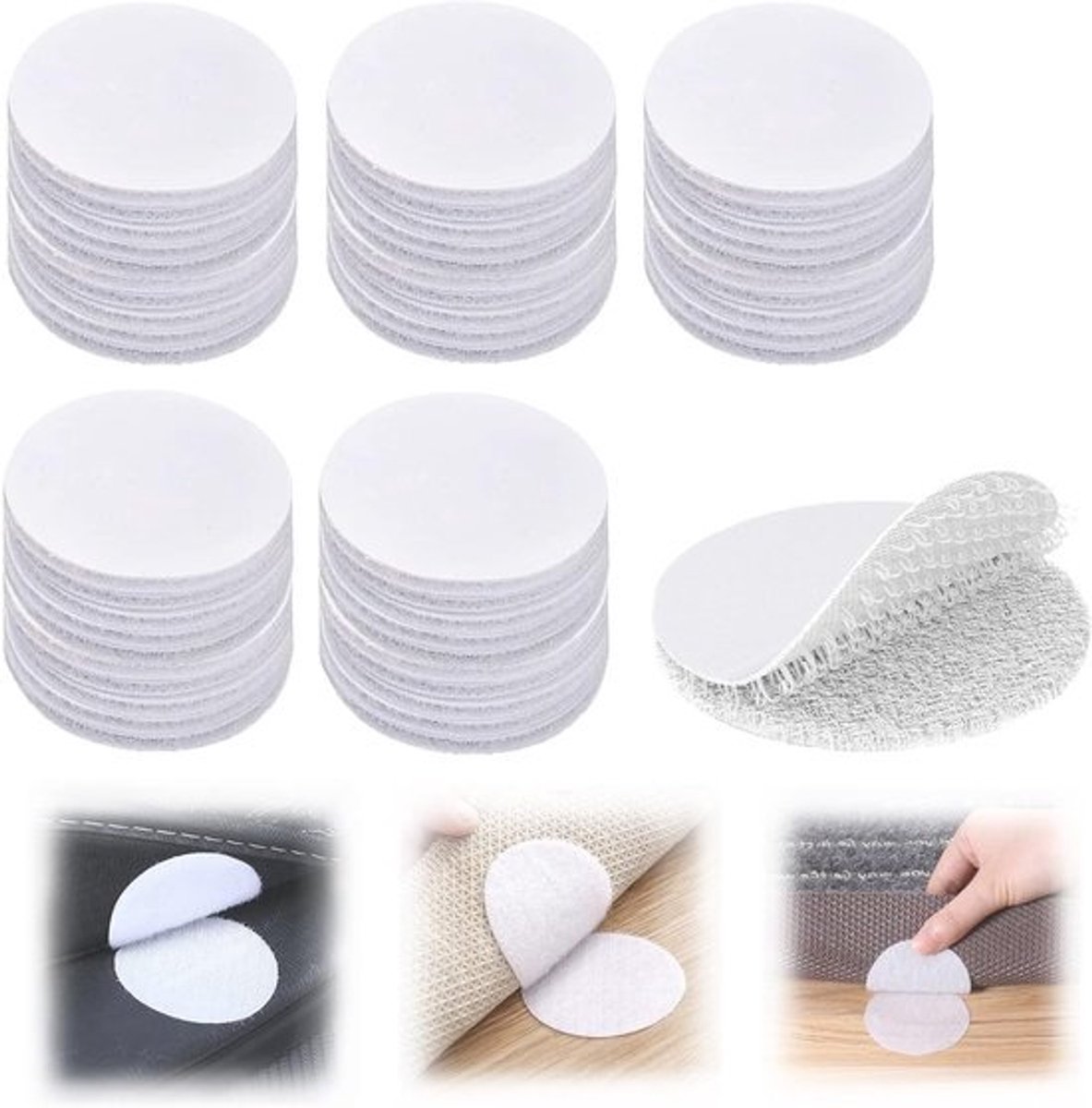 Extra sterke dubbelzijdige plakband - 50 stuks, 50mm, wit - Zelfklevende tape zonder boren