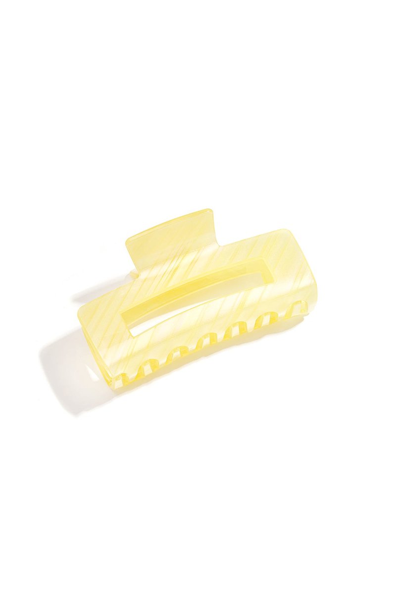 Haarclips met strepen, gemaakt van imitatieacetaat, geschikt voor dagelijks gebruik. - Groen