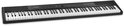 Zwart MAX RhapsodyDP88S digitaal piano keyboard met 88 witte en zwarte toetsen.