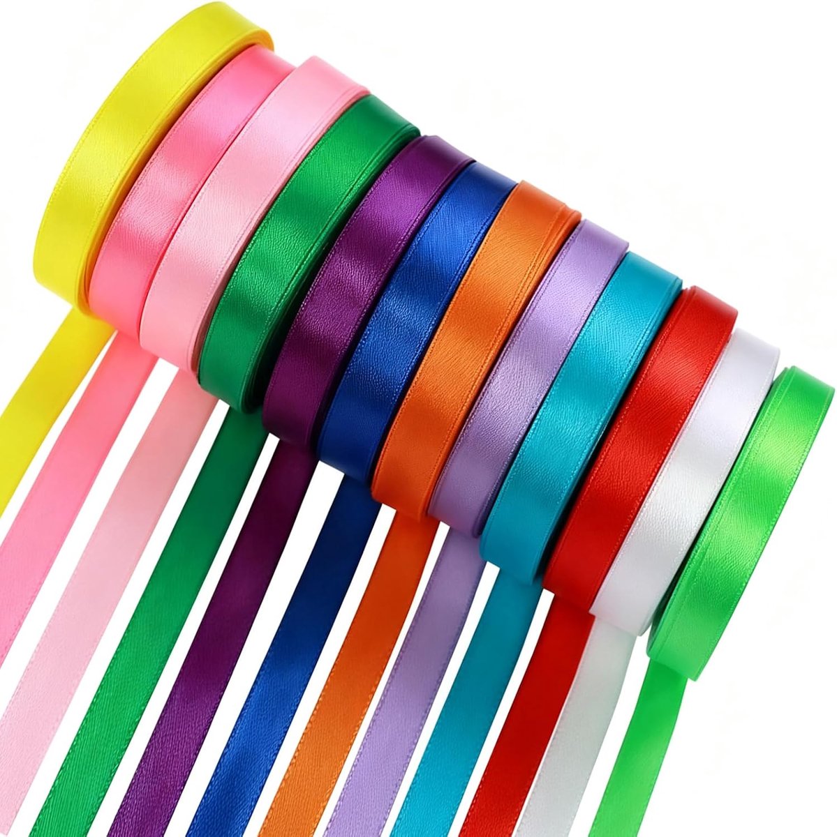 Satin ribbon (12 colors, 10mm x 22m) - ShopVlot