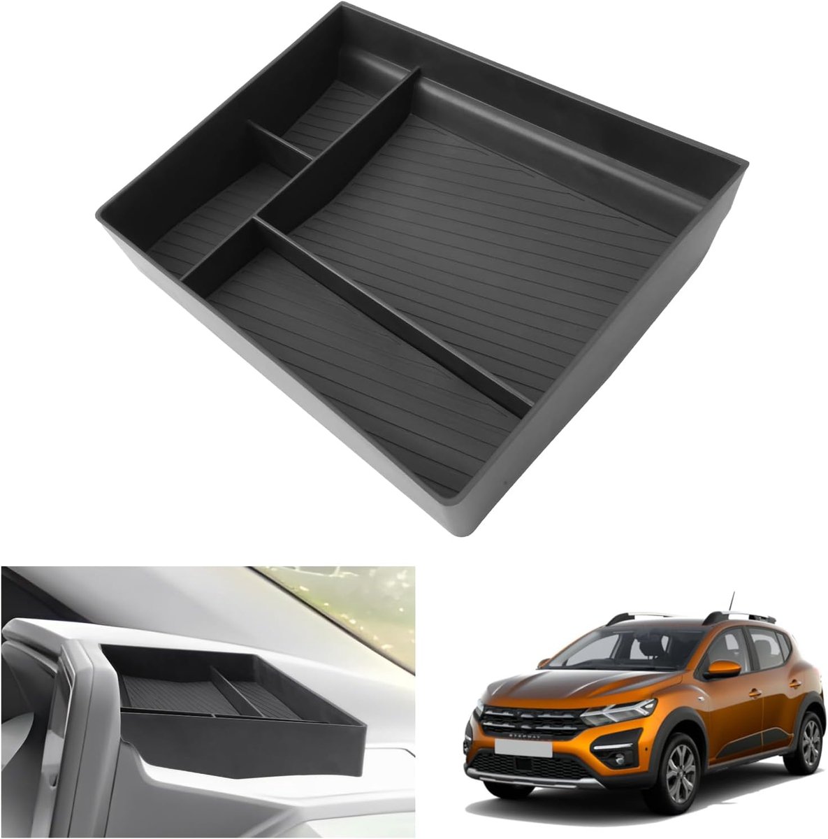 GAFAT Compatible with Dacia Sandero 3/Stepway 3/Dacia Jogger 2021-2025 2026 8" Center Console Storage Box, Sαnder0 3 - ShopVlot