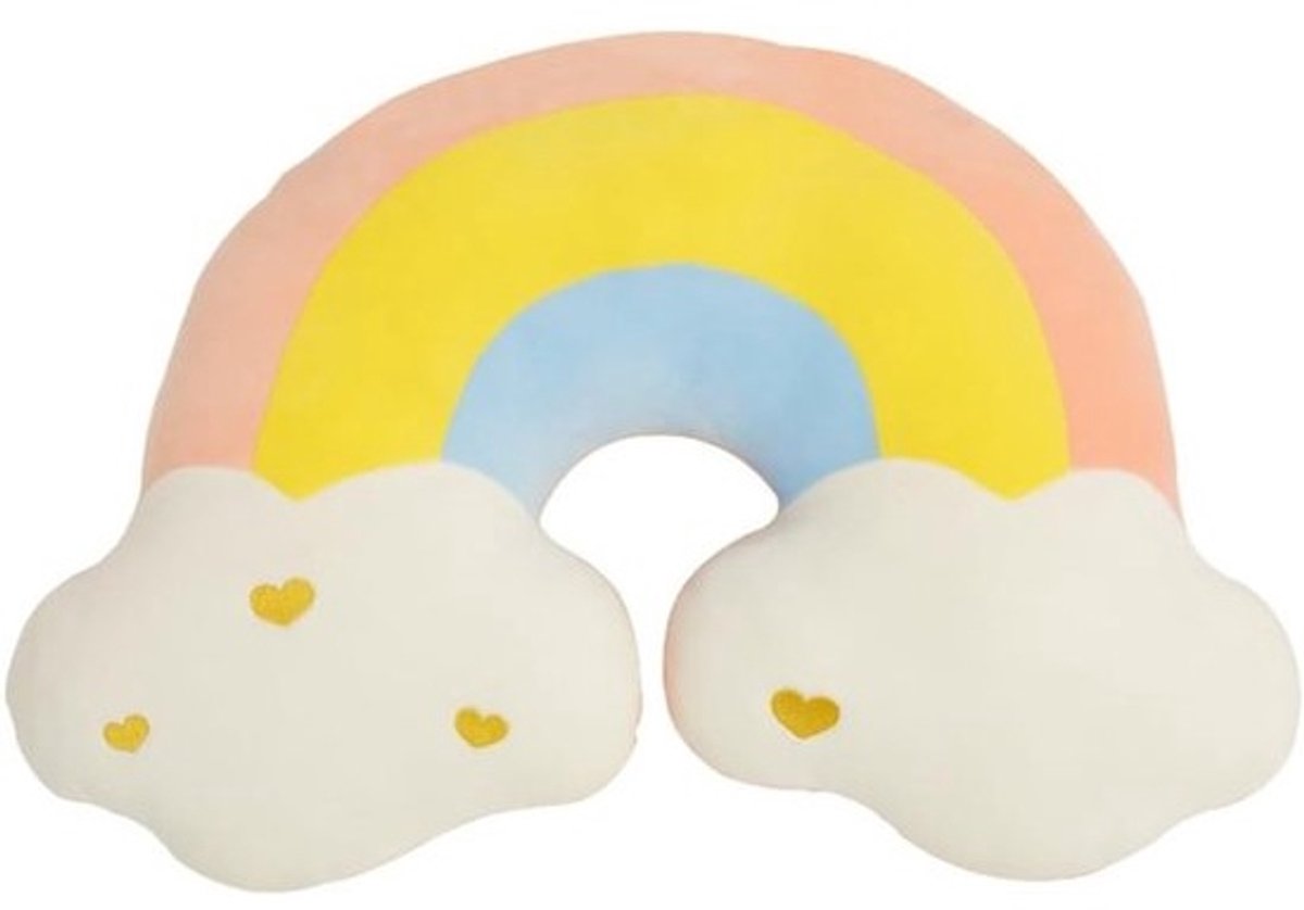 Zacht pluche kussen in wolk-, regenboog- en maanvorm voor kinderen - slaapkamer, bank en decoratie