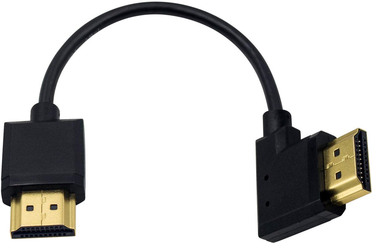 4K HDMI-kabel, HDMI-naar-HDMI-kabel, extreem dunne HDMI mannelijk naar mannelijk verlengkabel voor 3D en 4K Ultra HD TV Stick HDMI 2.0 snoer 0.15M/6 inch