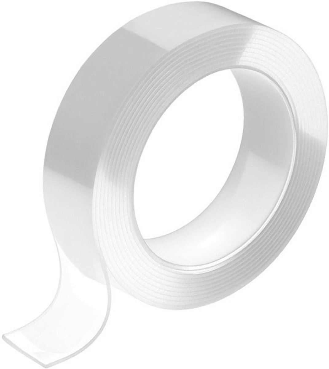 Herbruikbare dubbelzijdige tape, transparant en wasbaar, 3 Meter x 3 cm - voor knutselen en decoraties