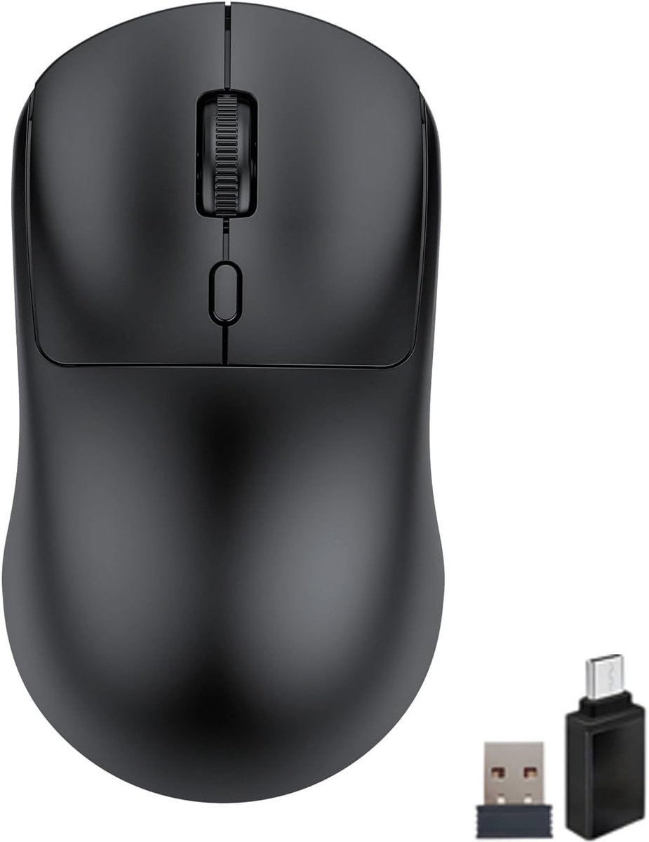 Bluetooth-muis, 2,4 GHz-USB draadloze muis, zwart