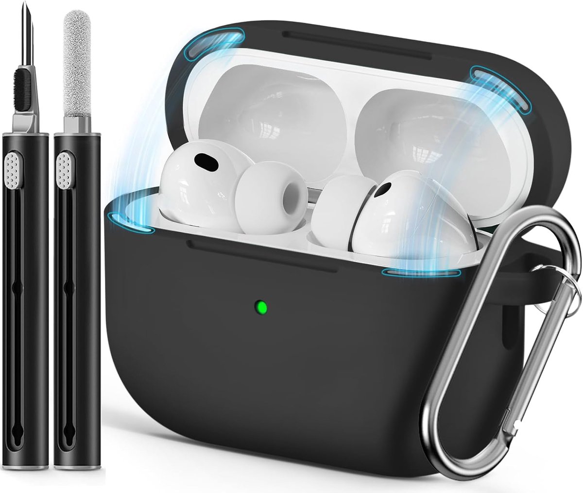 Compatible with AirPods Pro 3 Case - Magnetic Black