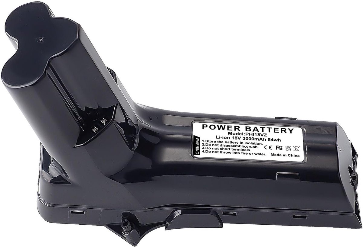 Accu 18V 3000mAh Draadloze Stofzuiger Accu voor Philips SpeedPro Max Aqua & Stick, FC6801/FC6812/FC6813/FC6814, XC7041/XC7042/XC8045/XC8349, IP827 (Niet voor 25,2V Modellen)