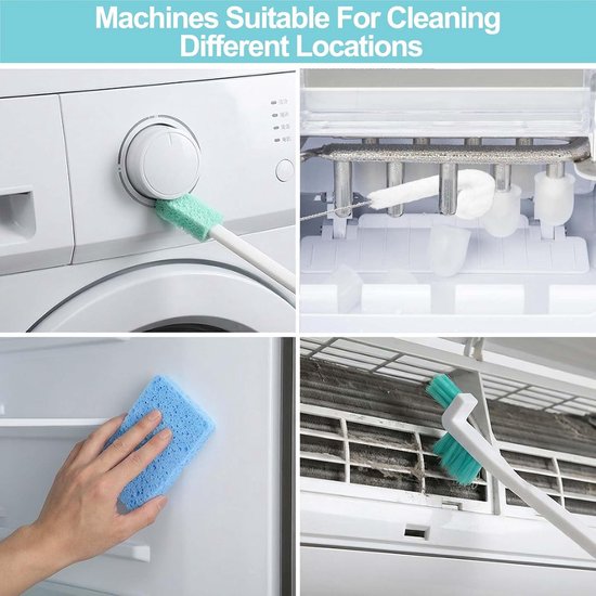 10 stuks multifunctionele reinigingsborstelset, kleine reinigingsborstels, raamgroeven, reinigingsborstelset voor keuken, badkamer, ijsblokjesmachine, reinigingsborstel, klein, voor nauwe ruimtes — afbeelding 4
