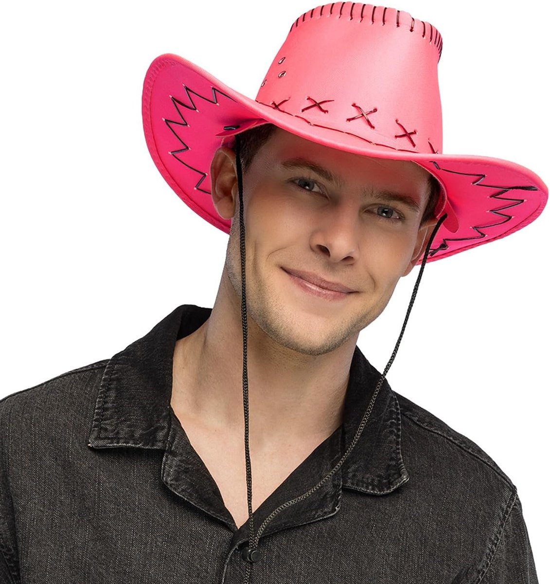 Verstelbare uv-cowboyhoed Savanne, neon westernhoed, gloeit in blacklight, kostuumaccessoire voor festival, carnaval, vrijgezellenfeest en themafeest
