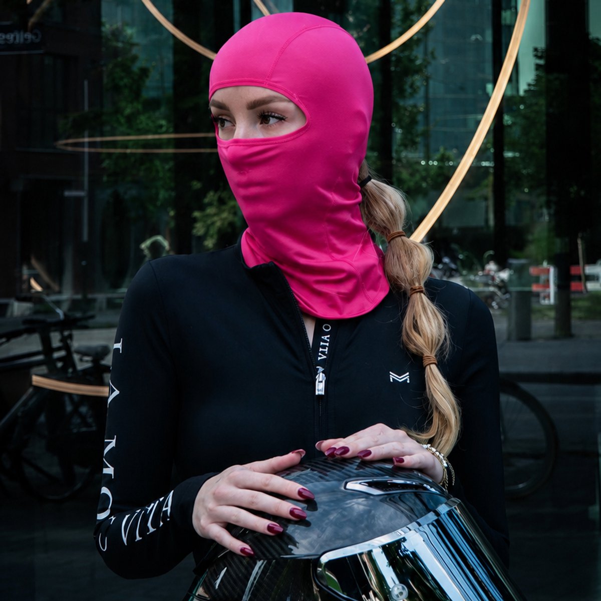 Ponytail Balaclava GRIP Roze
