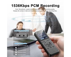 Digitale voicerecorder van 32 GB, draagbare recorder, ingebouwde luidspreker