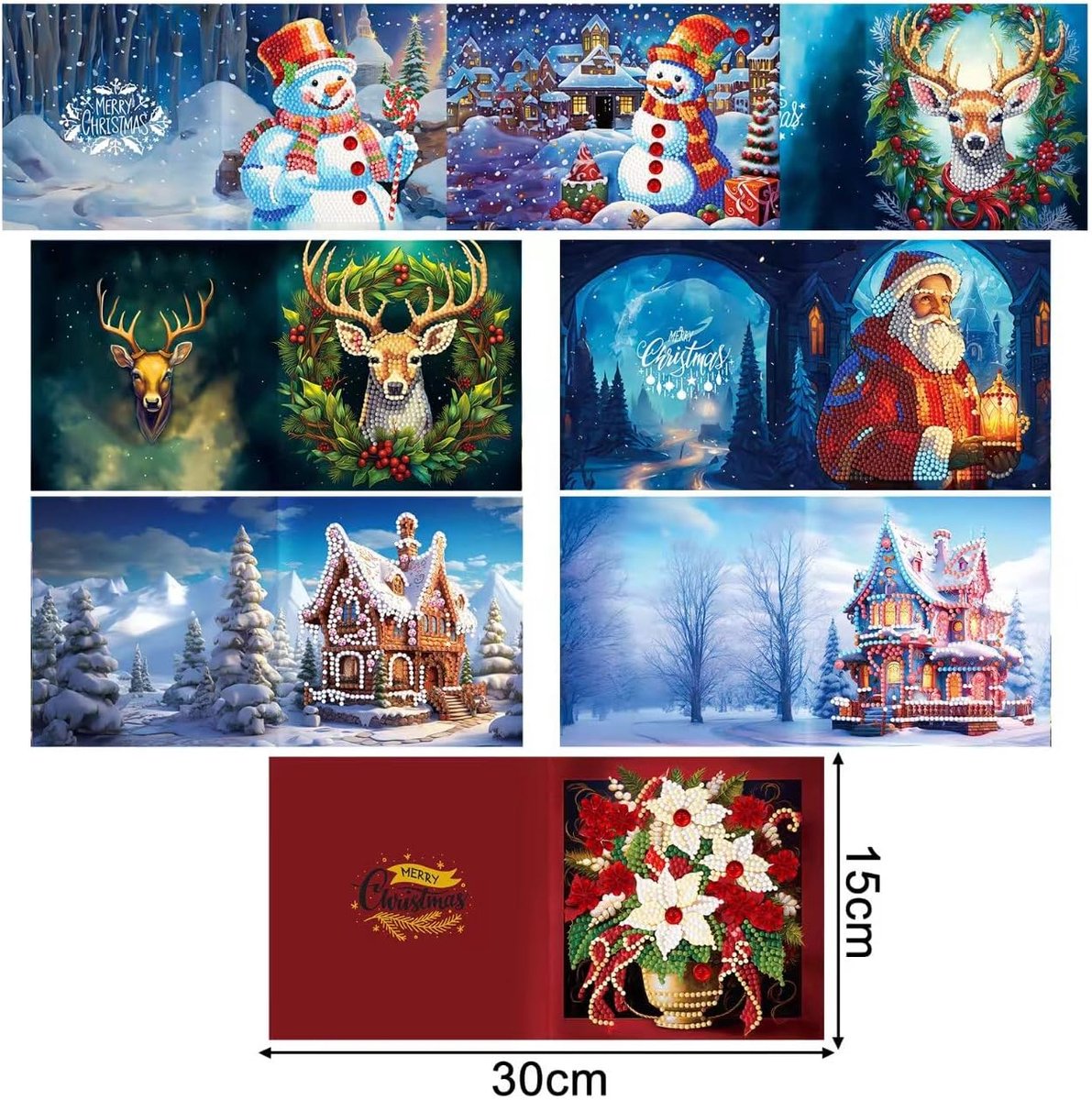 5D-diamantschilderij Moederdag verjaardagskaarten, dankkaarten Kerstmis kaarten Valentijnsdag, DIY-diamantschilderij Kerstmis kaarten, uitnodiging voor huwelijksfeestje cadeaus