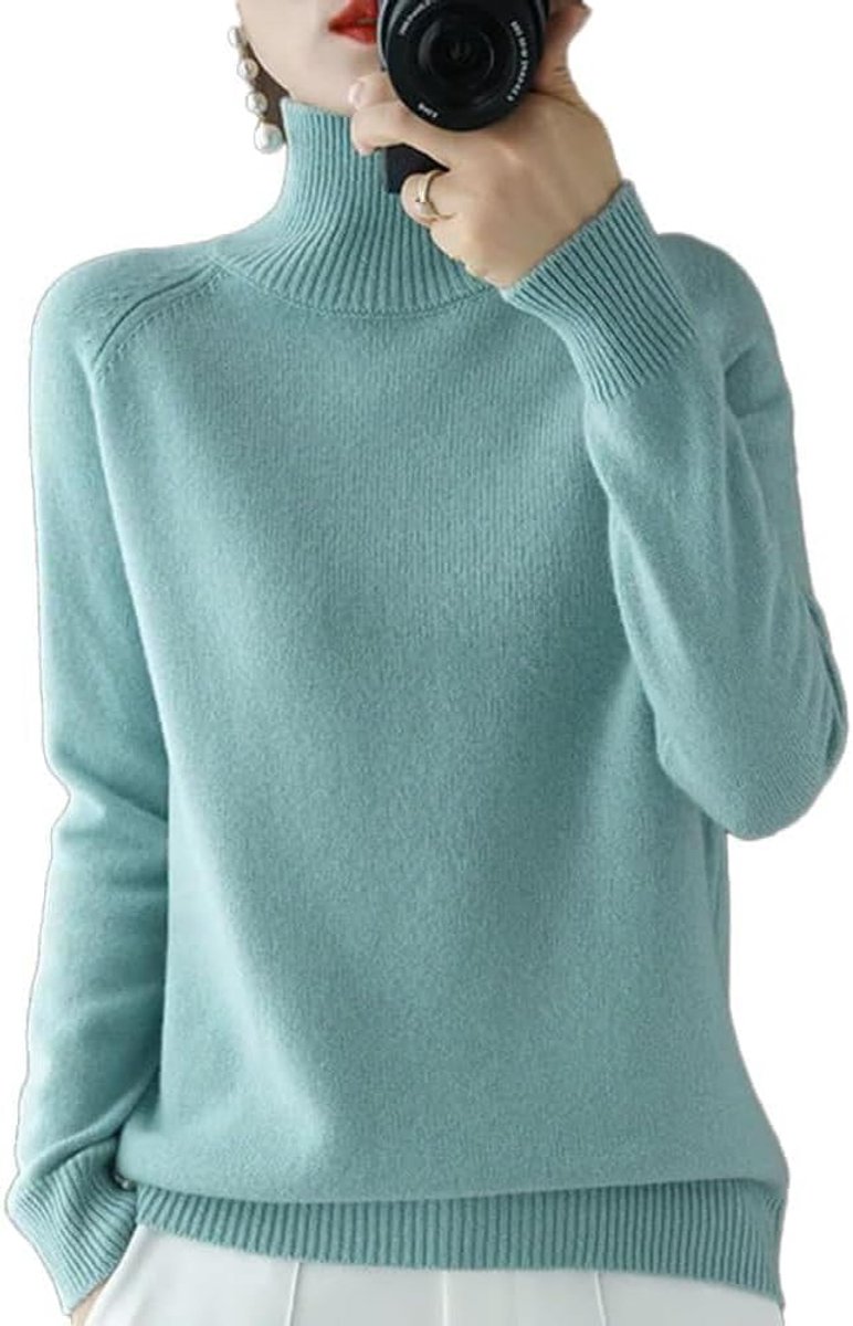 Kasjmier trui voor dames, lange mouwen, casual trui, herfst, winter