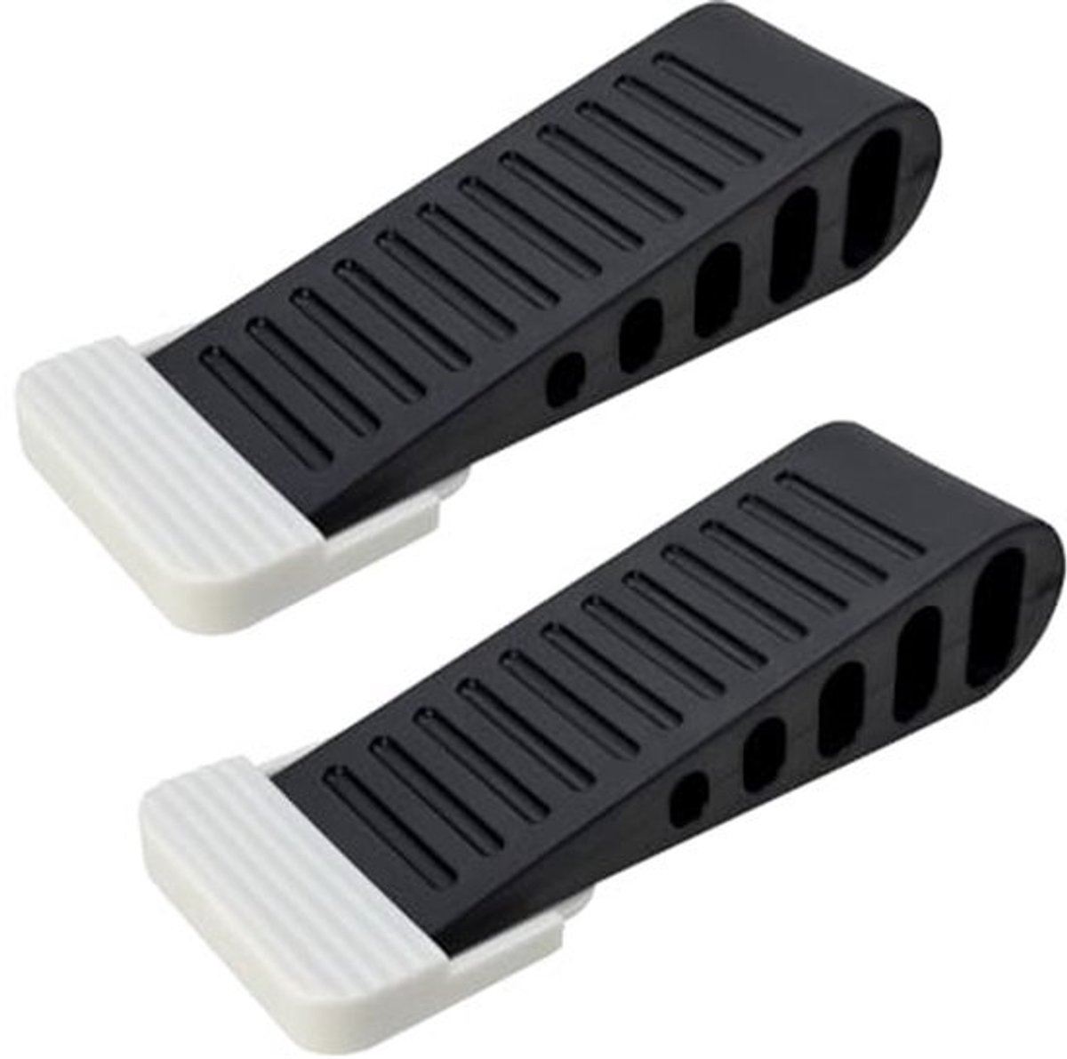Antislip deurstoppers van rubber - Met zelfklevende houder - Set van 2 - Voor thuis en kantoor - Duurzaam en veilig