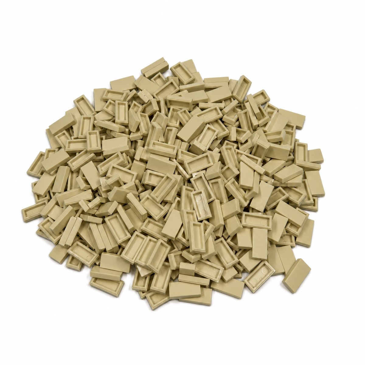 300 Bouwstenen 1x2 tile | Tan | Compatibel met Lego Classic | Keuze uit vele kleuren | SmallBricks