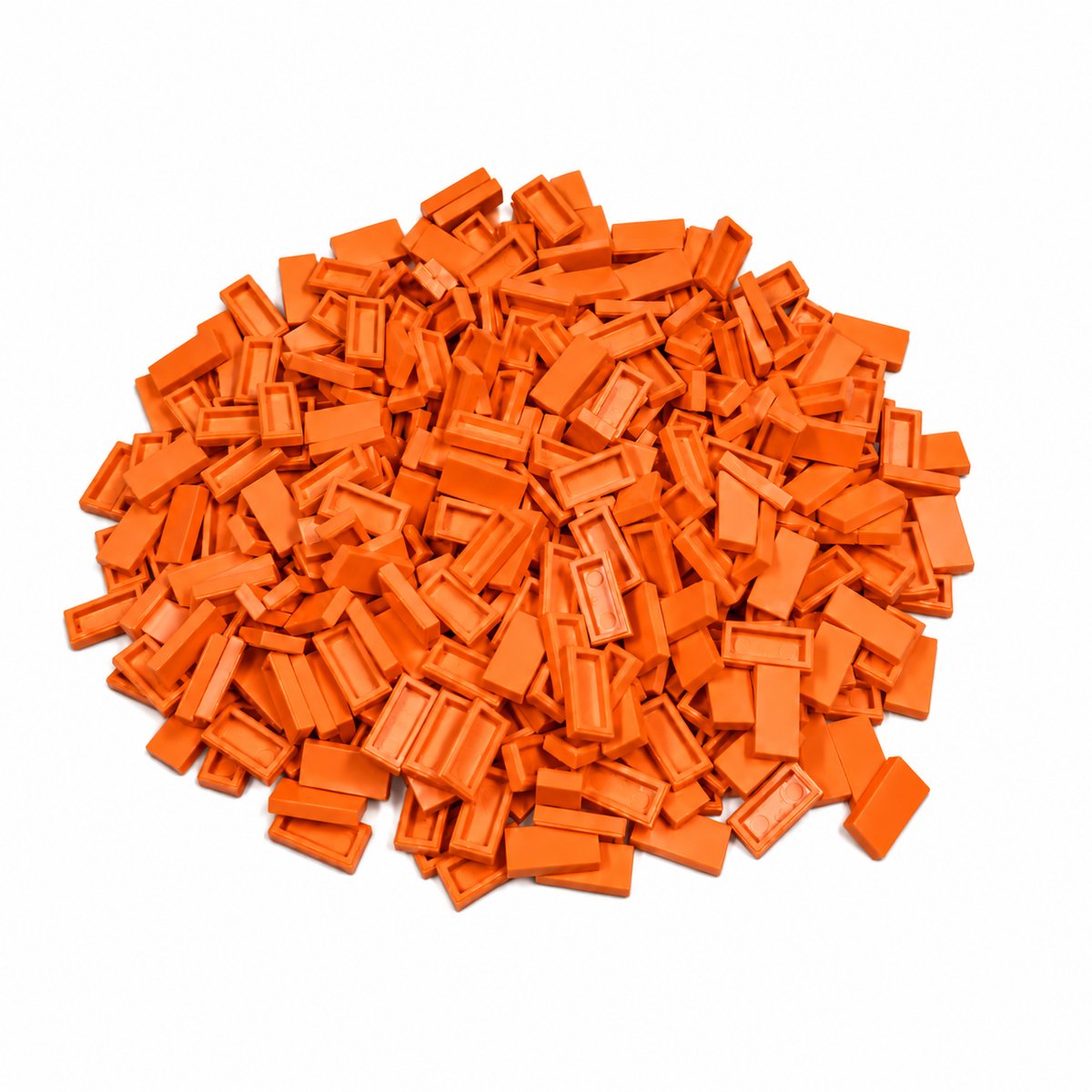 300 Bouwstenen 1x2 tile | Oranje | Compatibel met Lego Classic | Keuze uit vele kleuren | SmallBricks
