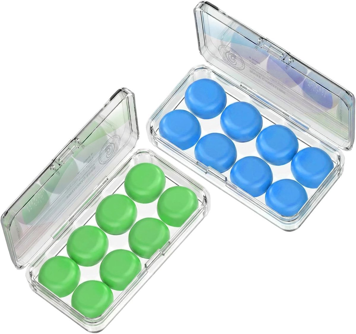 Comfortabele en ergonomische siliconen oordopjes, 16 stuks, geluidsarm, waterdicht, ideaal voor slapen, zwemmen en reizen