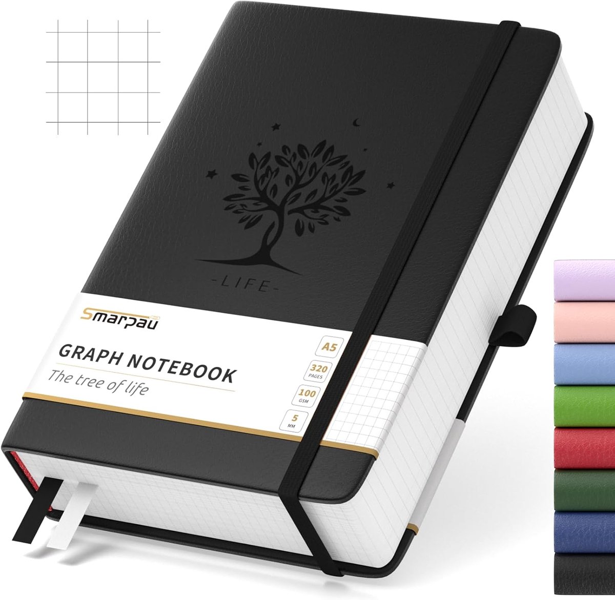 Notitieboek A5 - hardcover - 320 pagina's - ideaal voor schrijven en noteren - SnelShoppen