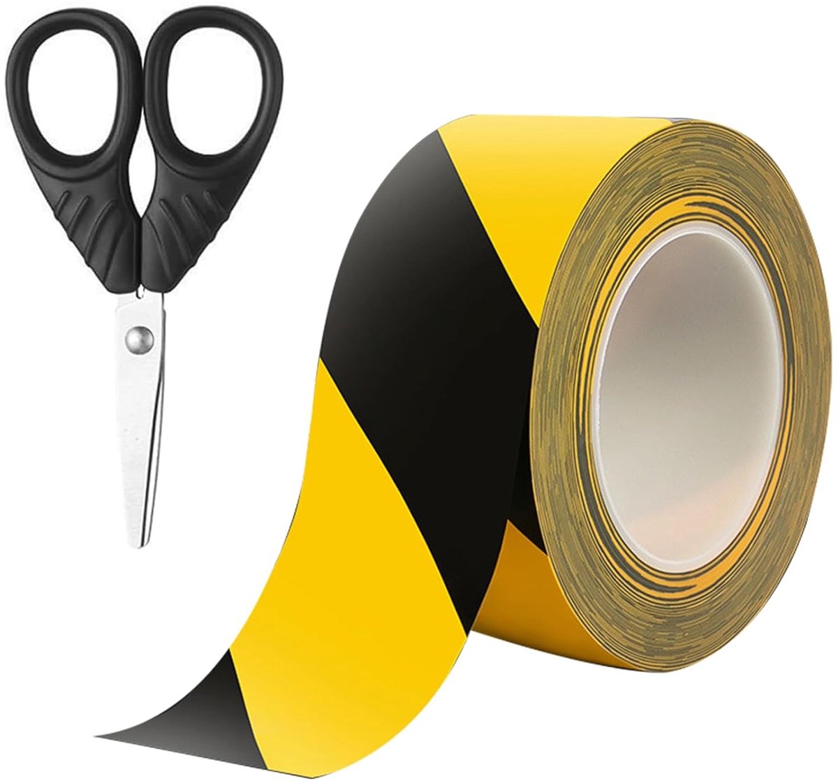 Geel-zwarte tape 33 m x 5 cm - waterdichte waarschuwingstape - hoge hechting - ideaal voor buitengebruik - ShopVlot