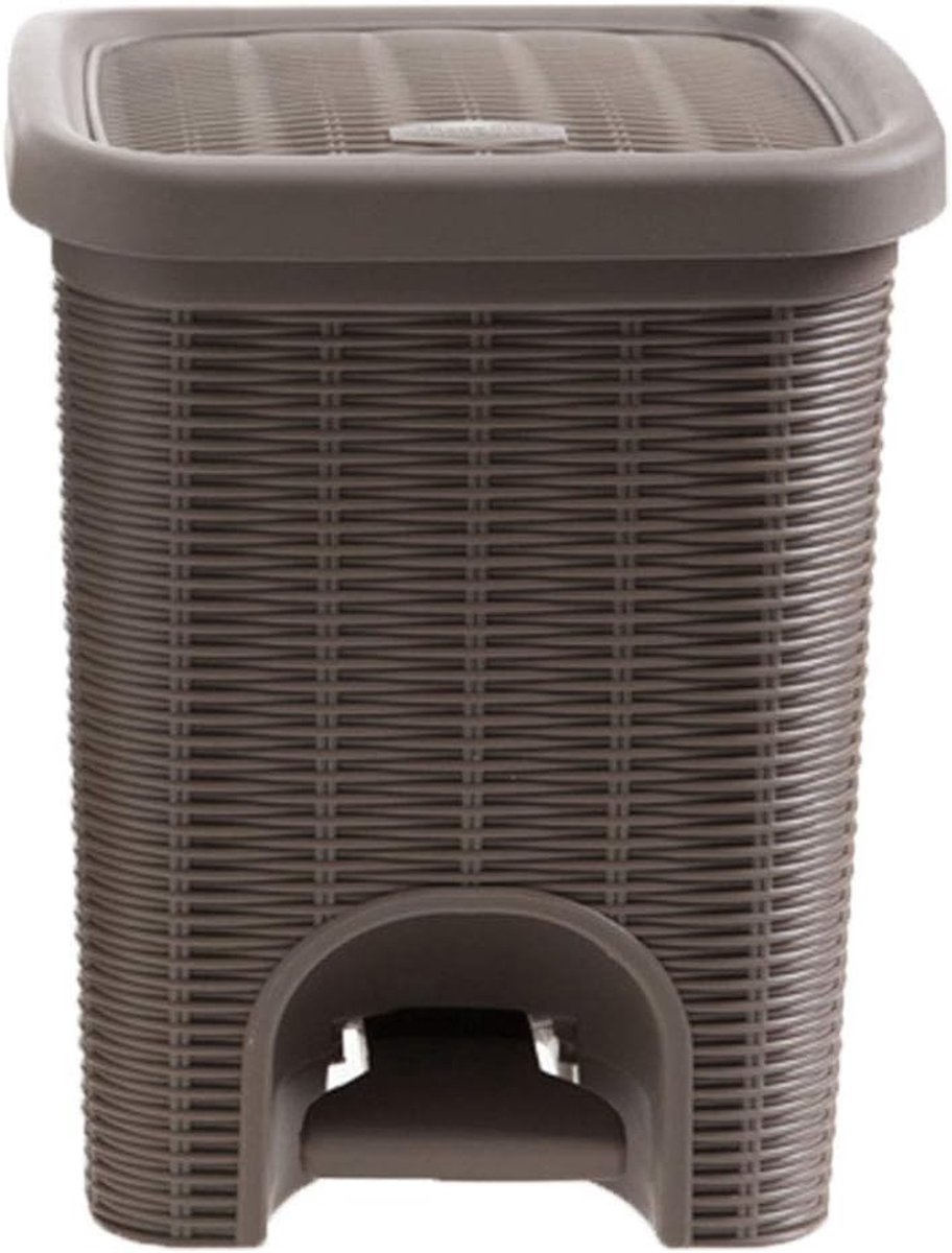 Rattan-style pedal classification trash can creative living room bathroom kitchen rectangular trash can - ShopVlot