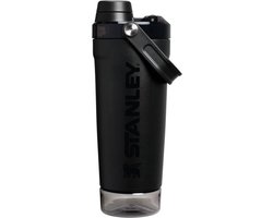 Vitalize Vitalize STANLEY Shaker Bottle 591ml (Zwart) - Geïsoleerde RVS Shakebeker met Opbergvak - Lekvrij - BPA-vrij