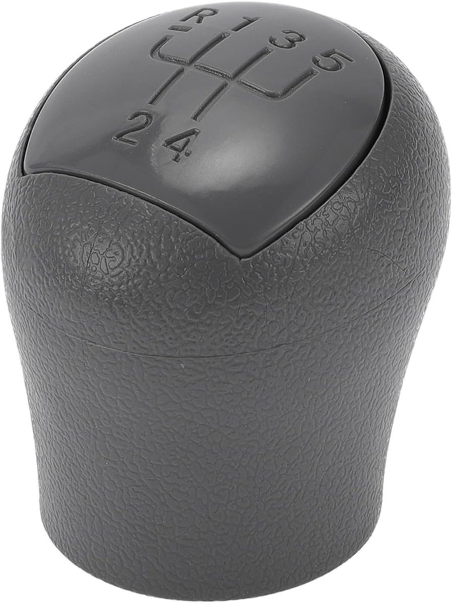 Manual 5-speed shift knob for Renault Kangoo - Automatic transmission front made of plastic, grey, 1 piece - ShopVlot