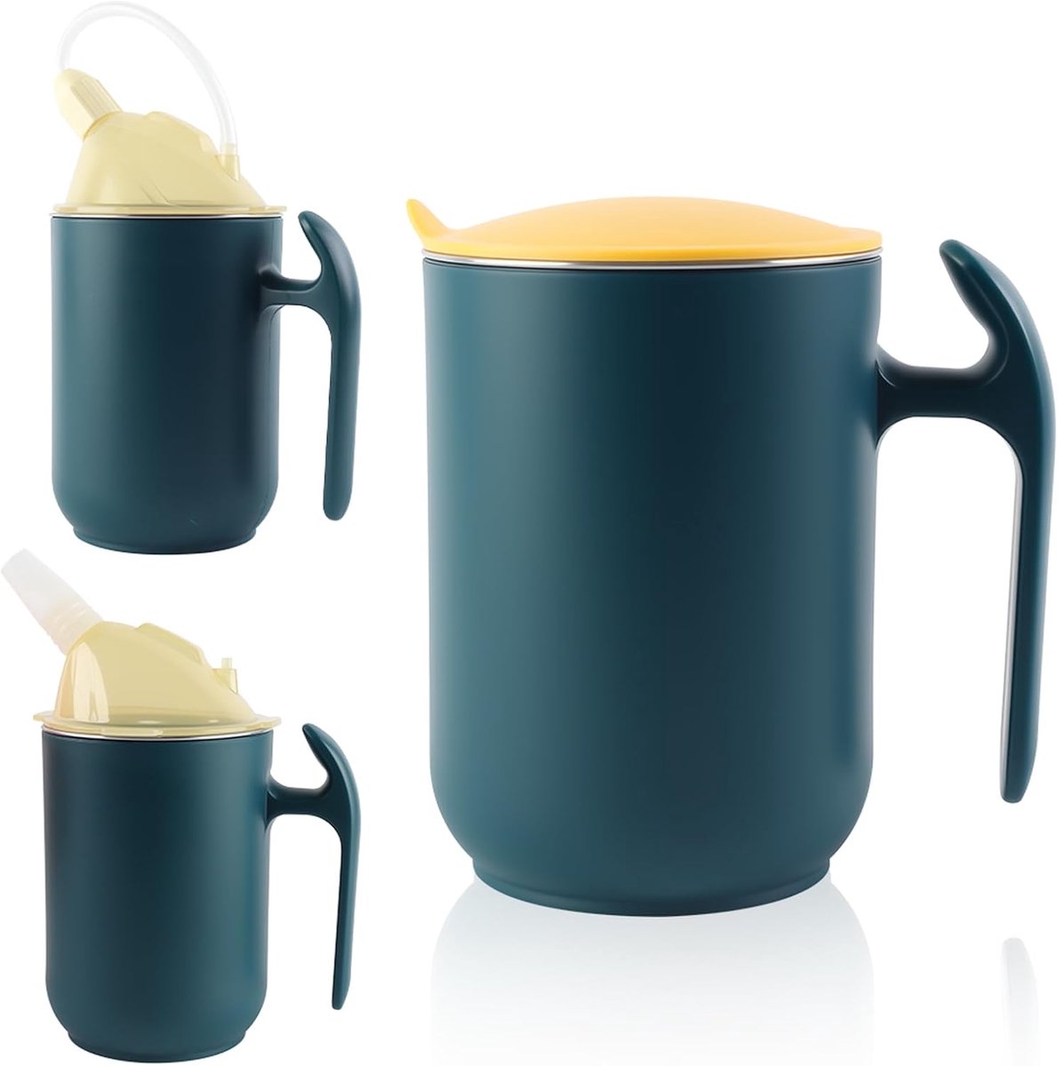 Drinkbeker voor ouderen - 3-in-1 ontwerp - Lekvrije handgreep - Ideaal voor zorg en mobiliteit - ShopVlot