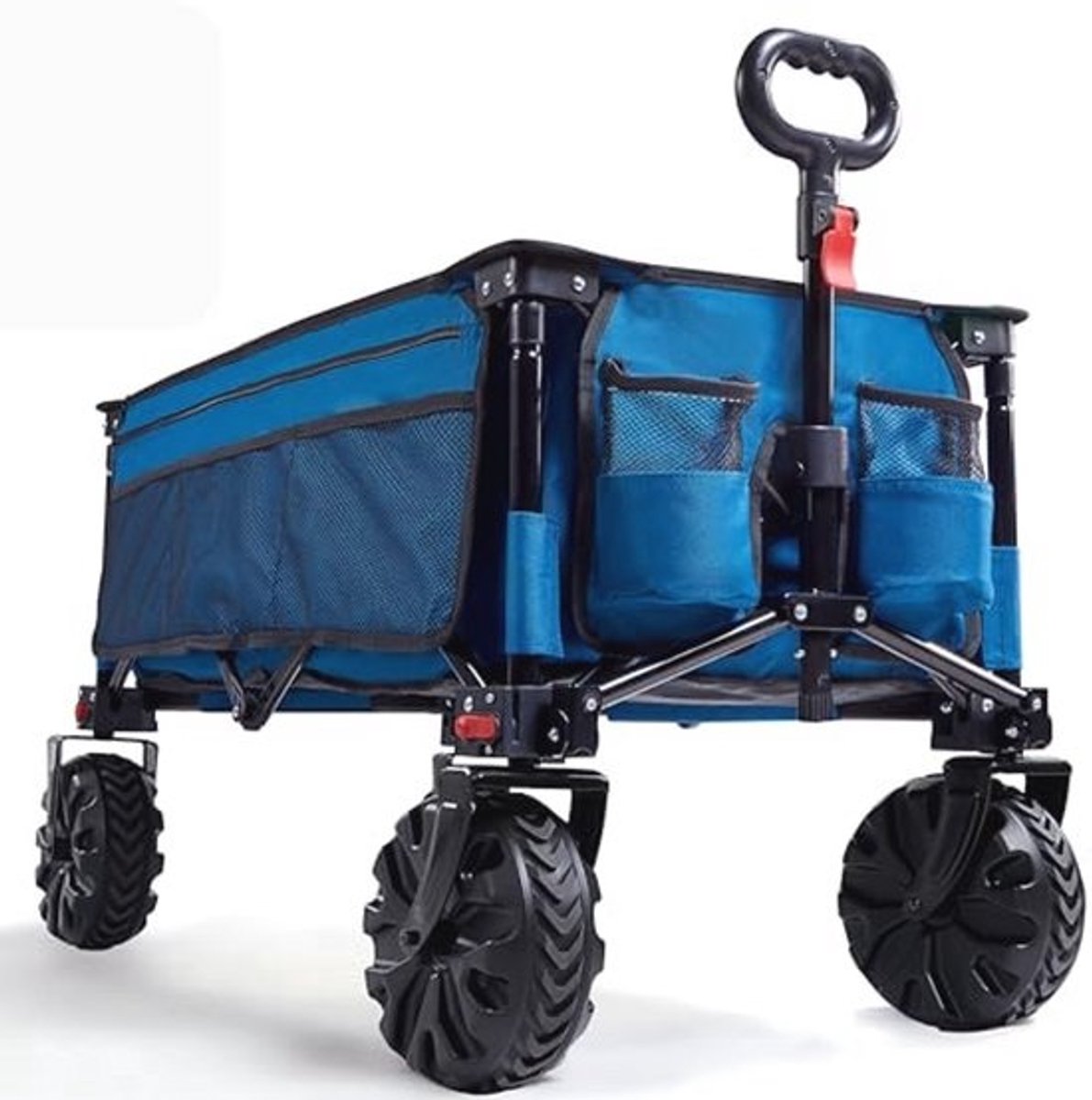 XXL vouwbare strandwagen met brede banden en handgreep voor alle terreinen