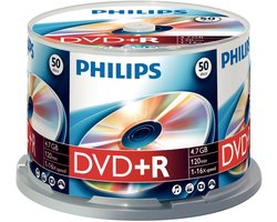 Philips DVD+R - 4,7GB - Speed 16x - Spindle - 50 stuks - DR4S6B50F