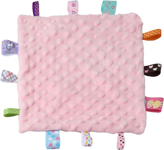 Allecto - Knuffeldeken - Zacht knuffeldoekje - Sensorisch troostdekentje - Paars - Baby knuffeldoek - Uitstekend voor babyshowers - 24,5 x 24,5 cm van Merkloos — afbeelding 4