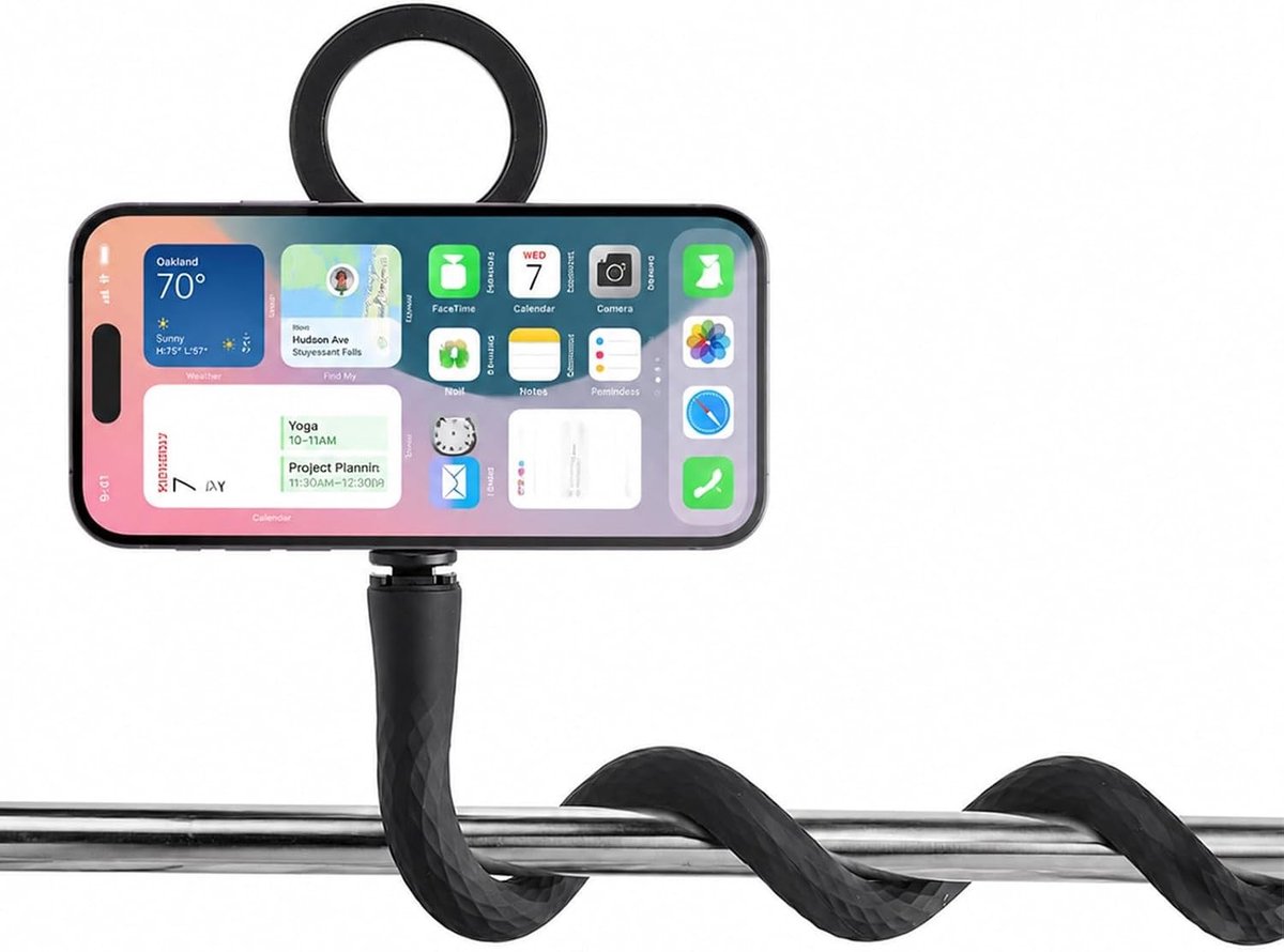 Flexibele Telefoonhouder voor Gym en Fitness - Gooseneck Magnetische Mobiele Telefoonhouder voor Fitnessapparatuur, Kinderwagens en Fietsen