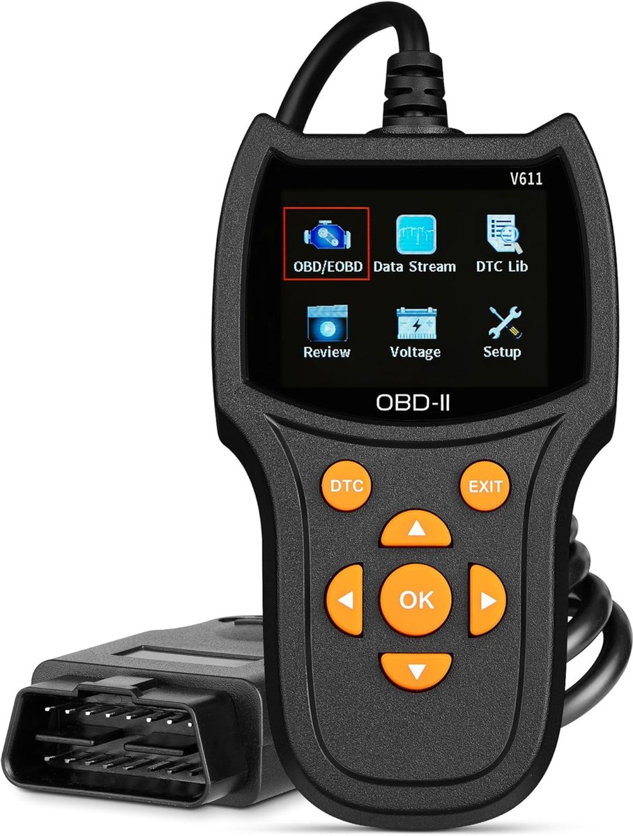 SnelShoppen - OBD2 Auto Fout Scanner - Motor Code Lezer - Auto Diagnostiek en Onderhouds Tool met Kleurenscherm - 10 Talen - Ondersteunt OBD2/EOBD