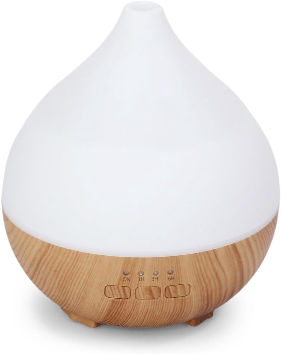 SnelShoppen - Aroma Diffuser 100 ml, Ultrasonic Luchtbevochtiger, Aromatherapie Olie Diffuser met 7-Kleur LED Licht en Automatische Uitschakeling