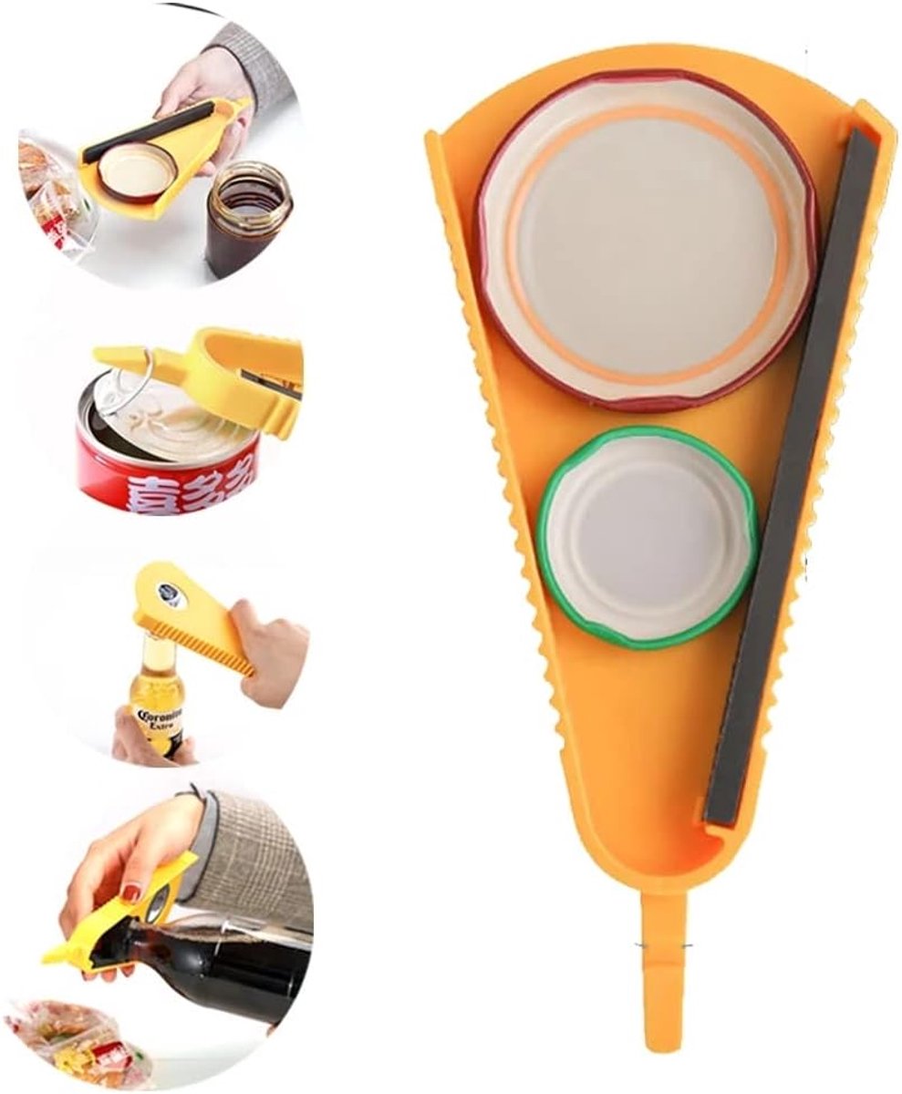 Bottle Opener - 3-in-1 Multi-Function Glass Opener Lid Opener - ShopVlot