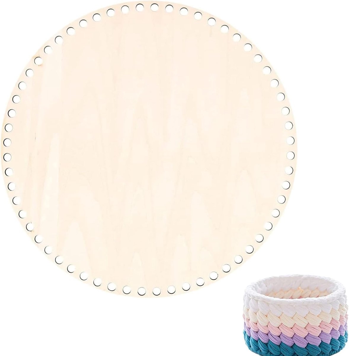 30cm natural wooden basket bottom with,circle,wooden base for make it self knitting bag bottom shape - ShopVlot