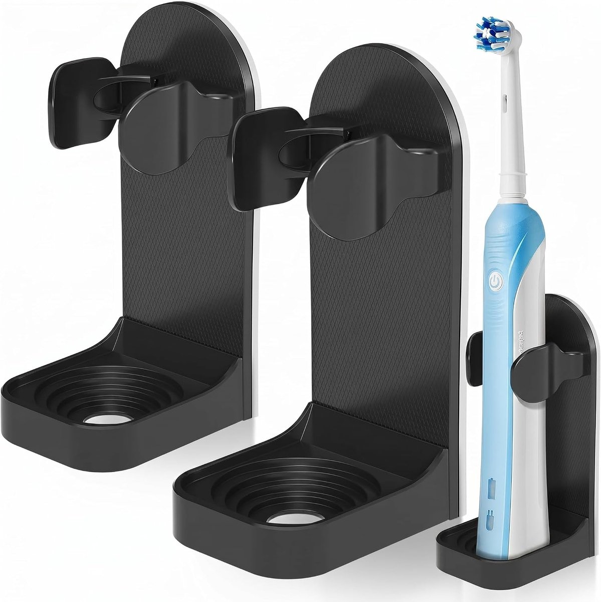 Wandhouders voor elektrische tandenborstels - Set van 2 - Zelfklevend en waterproof - Ruimtebesparend voor de badkamer - ShopVlot