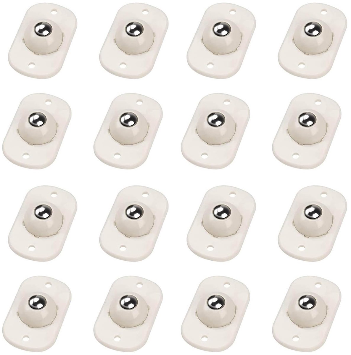 Dailygoods- Rollerwielen 360° Draaibaar - Zelfklevende Wielen - Meubelwieltjes - Zwenkwielen - Mini Wielen - Roestvrij Staal en ABS - Meubelwielen