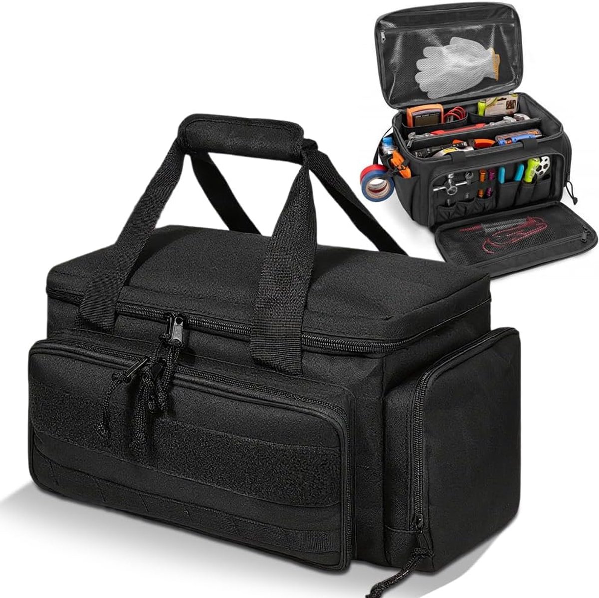 SnelShoppen - Waterdichte Tool Bag voor Mannen, Multifunctionele Werk Tas, Universele Multi-Pocket Gereedschapskoffer voor Electriciens, Timmermannen