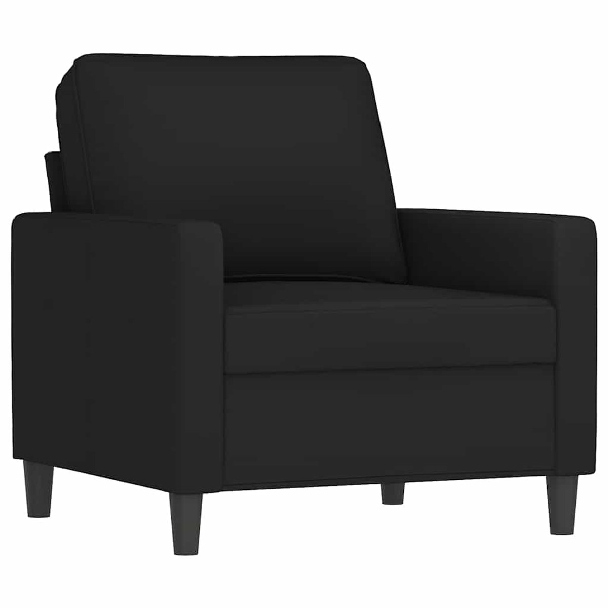 vidaXL Fauteuil - 60 - cm - fluweel - zwart