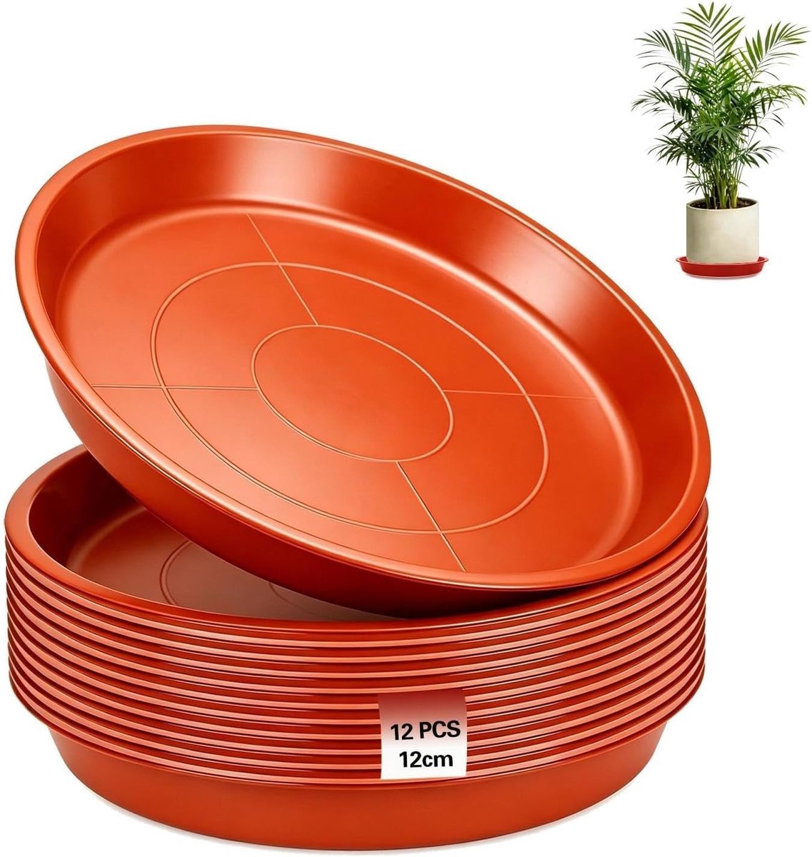 12 stuks bloempotonderzetters 12 cm bloempot onderzetters rond
