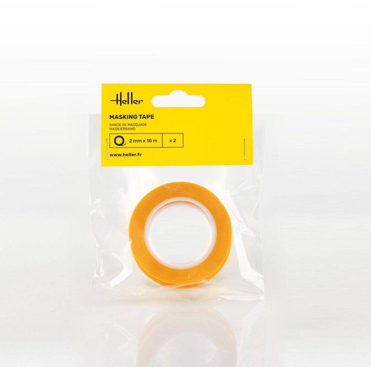 Heller Hobbybasisvoorwerp - 99025 Maskeertape 2 mm x 18 m - 2 Rollen Gereedschap